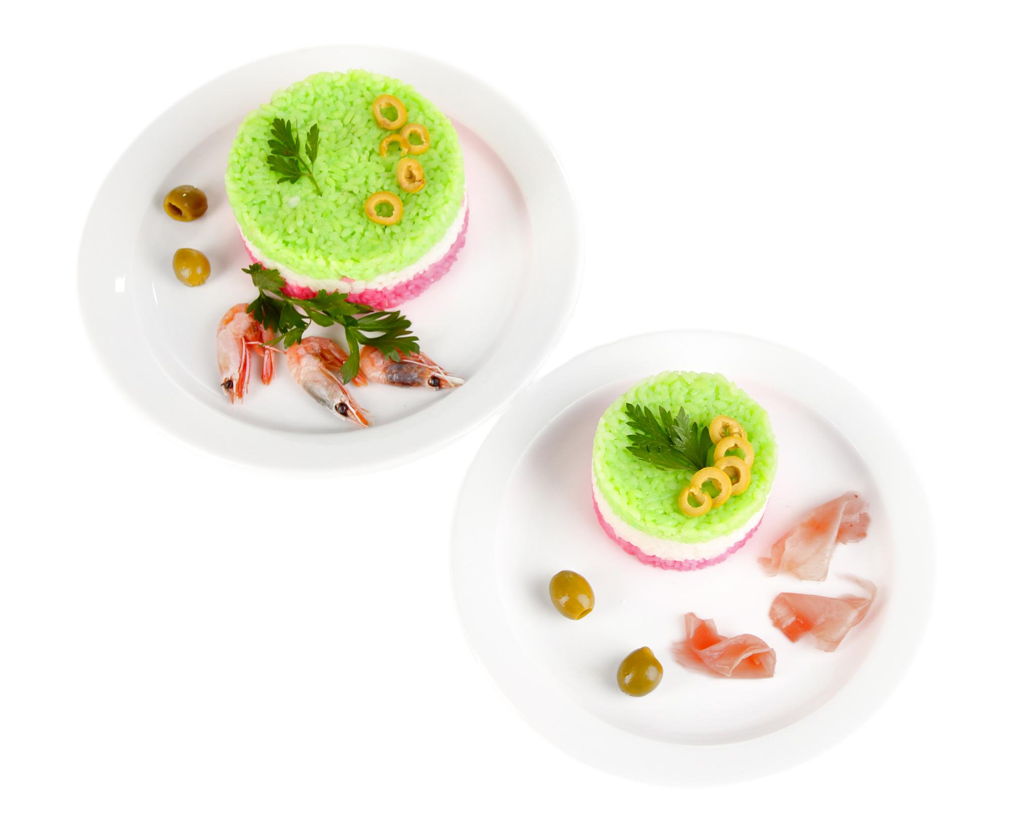 Close up of plated dessert with herbs